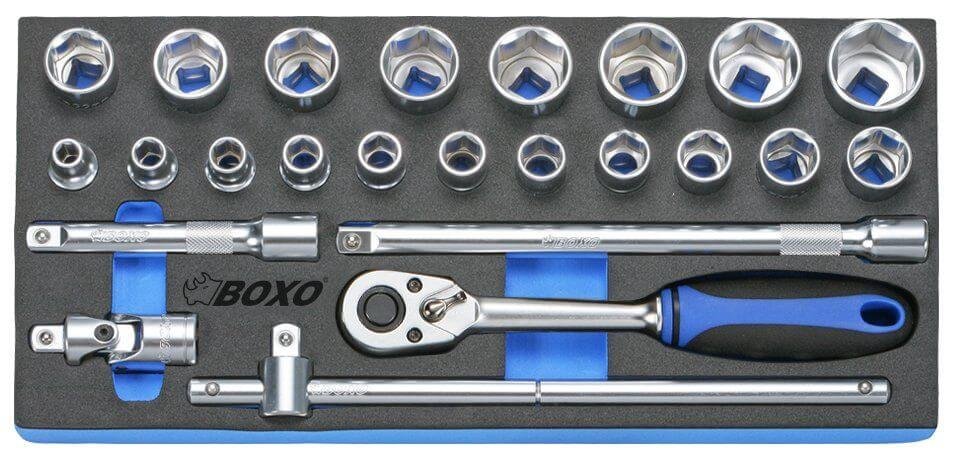Hylsysarja 1/2", tuumamitat, Boxo