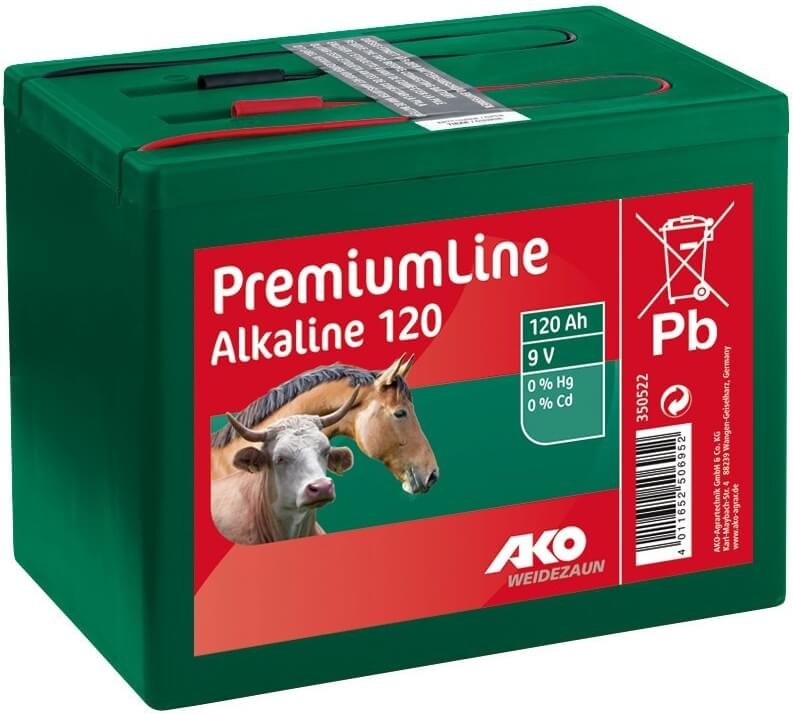 Alkaaliparisto 120 Ah PremiumLine 9 V,  Ako