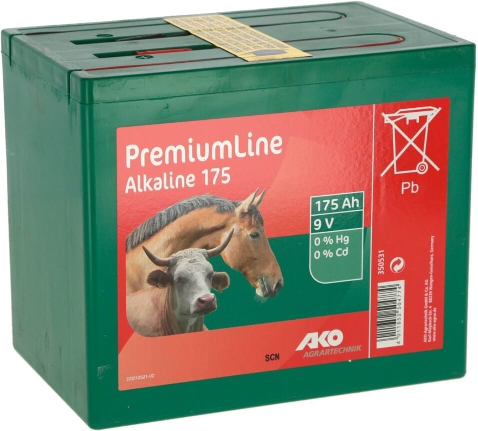 Alkaaliparisto 175 Ah PremiumLine 9 V, Ako