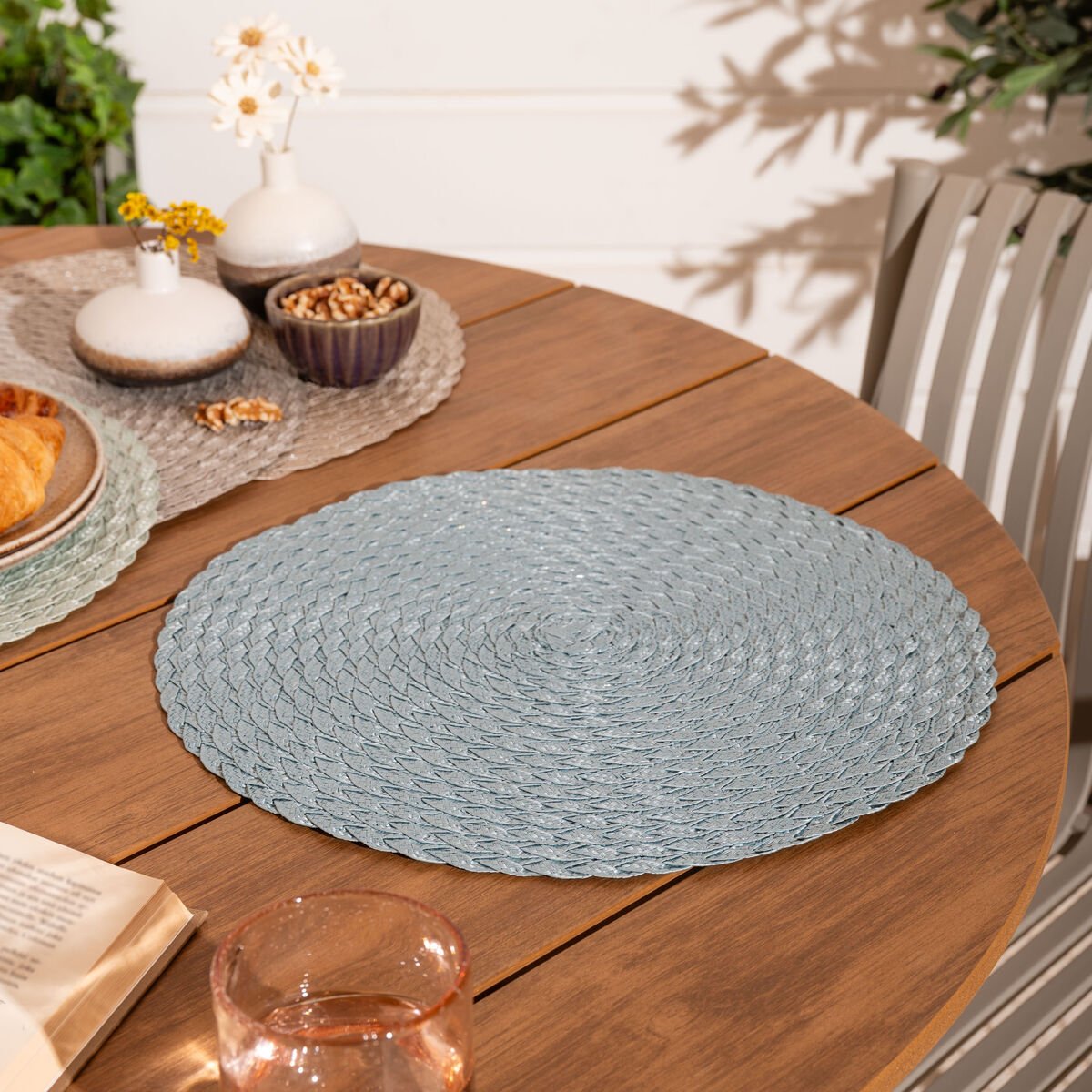 4Living Letti tabletti Ø38 cm vaaleansininen