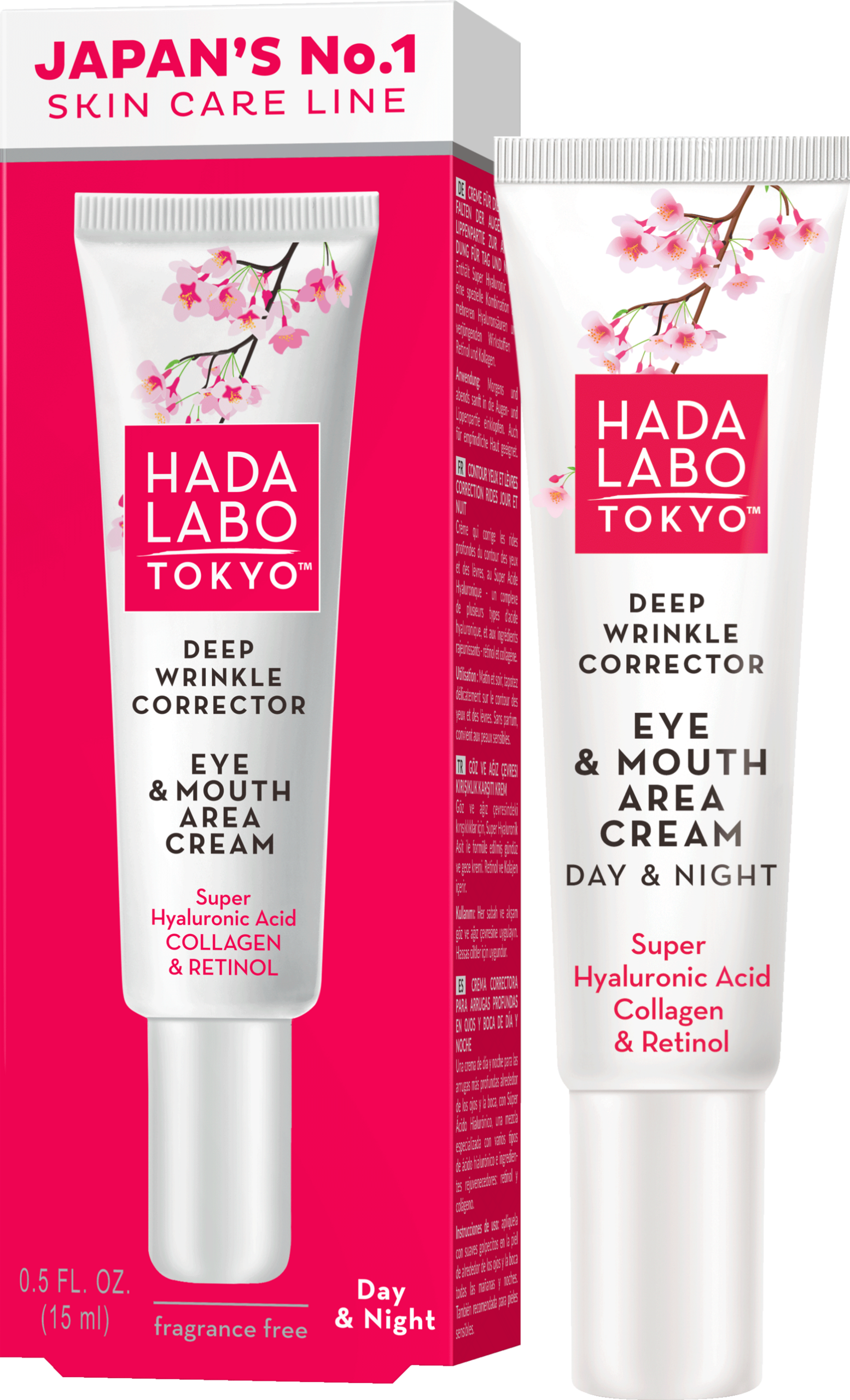 HADA LABO Wrinkle Correcting Eye & Mouth Cream 15 ml