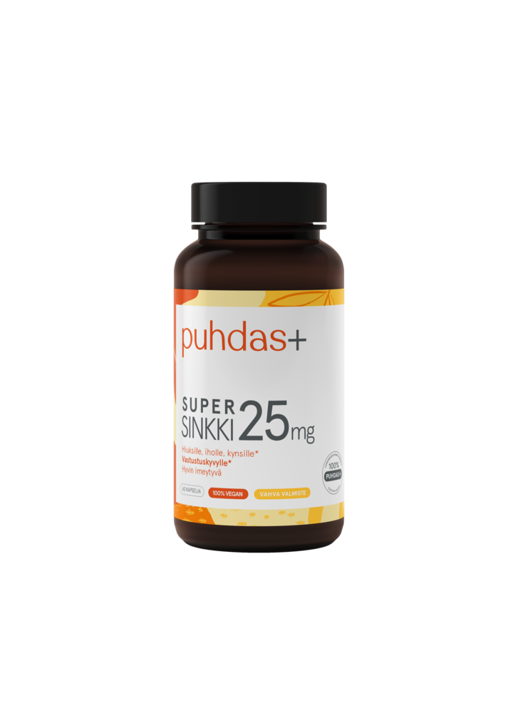 Puhdas+ Supersinkki 25mg Vegekapseli 60 kpl