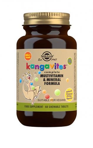 Solgar Kangavites® Tropical Punch (lapsille, hedelmänmakuinen) 60 tabl 60 tabl