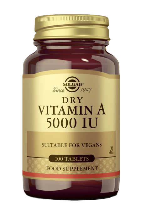 Solgar A-vitamiini 5000 IU (retinyylipalmitaatti) 100 tabl 100 tabl