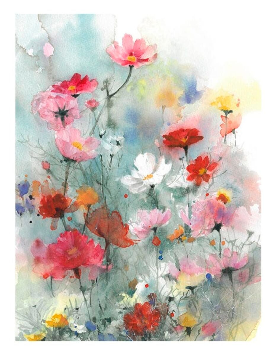 Canvas taulu kukkaniitty 60x80 cm