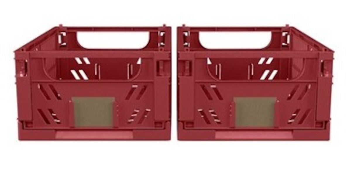 Day pinottava kori 17x12,5x7 cm punainen 2 kpl setti