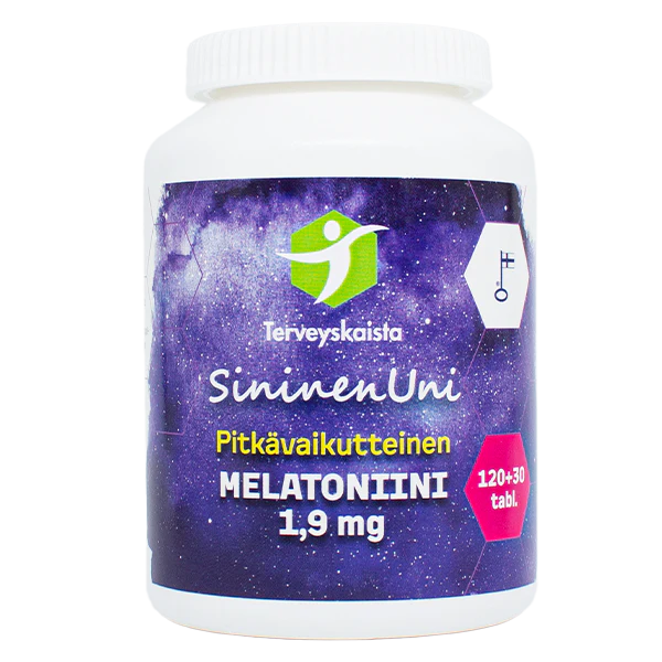 Terveyskaista SininenUni-Melatoniini 1,9 mg pitkävaik. 150 tabl 150 tabl