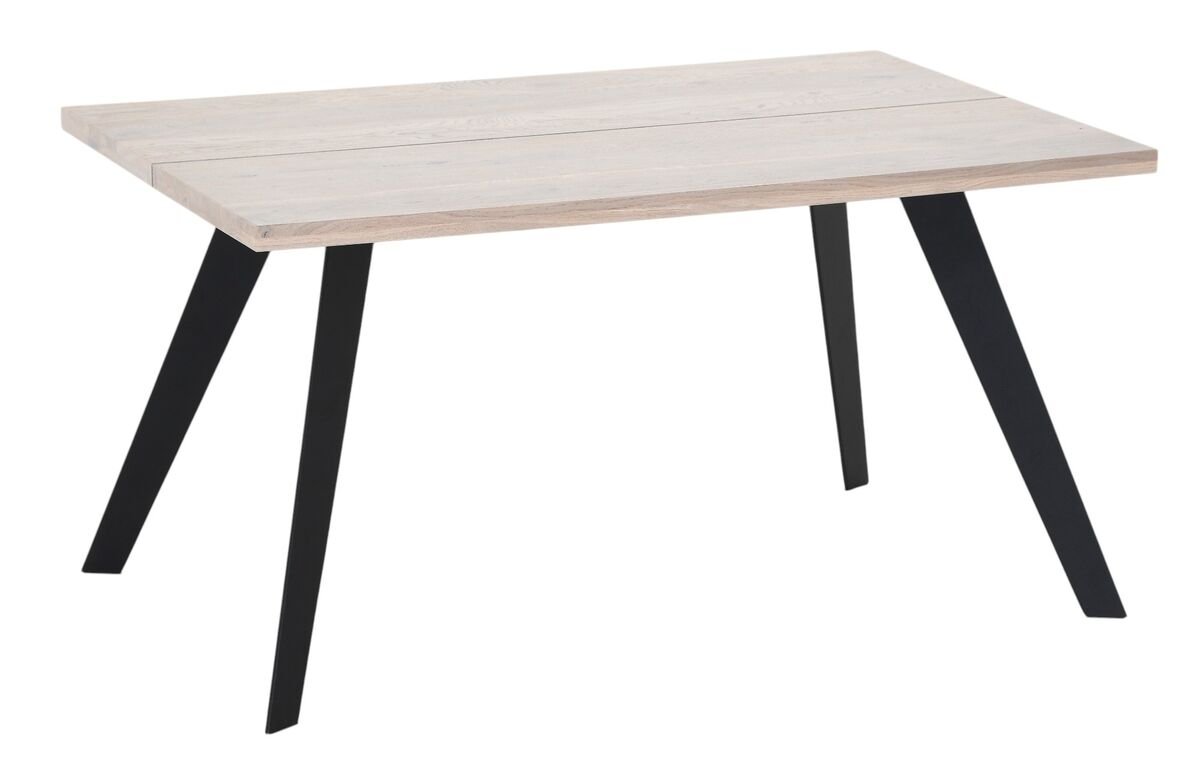 Sling tammi lankkupöytä 140x90 cm valkolakattu tammi/musta