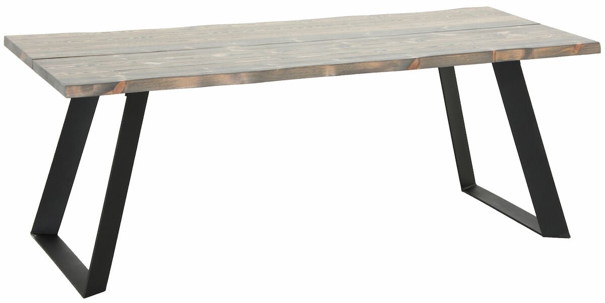 Triangel lankkupöytä 200x88 cm savunharmaa/musta