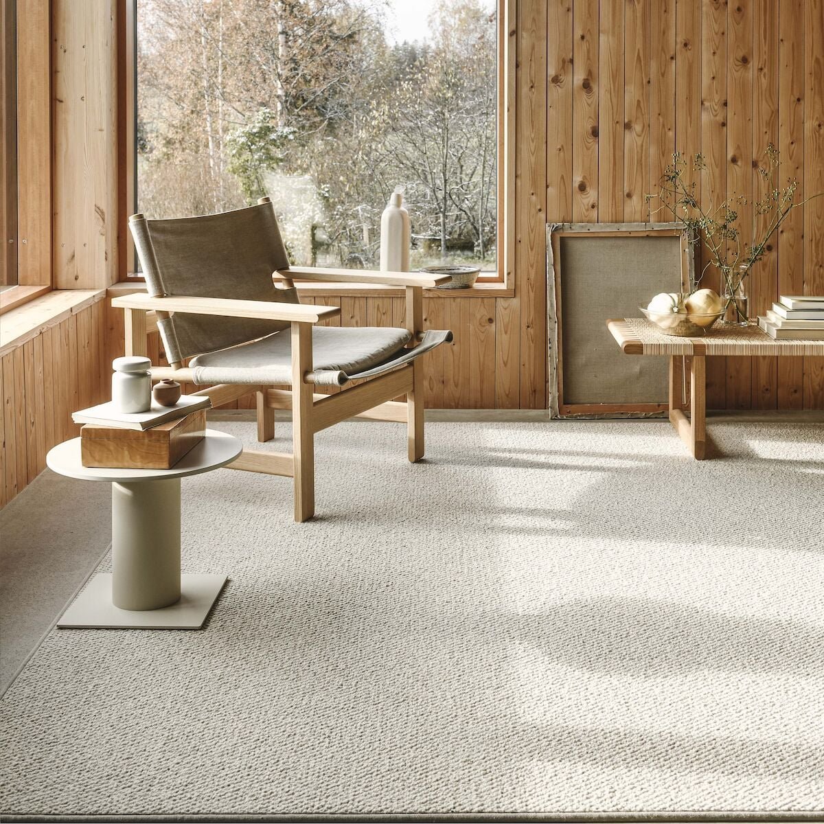 VM Carpet Hehku villamatto 80x200 cm greige 274 kantattu