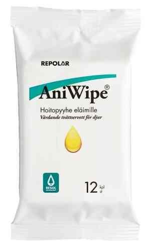 Aniwipe Hoitopyyhkeet Eläimille 12 kpl