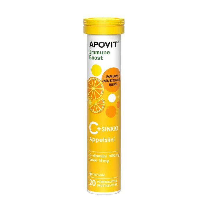 Apovit Immune Boost C-vitamiini ja Sinkki, Appelsiini