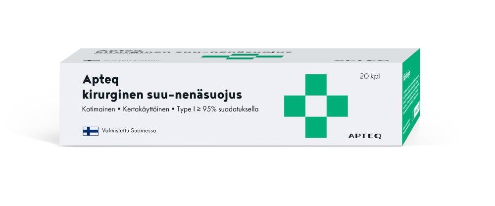 Apteq Kirurginen Suu-Nenäsuojus kpl