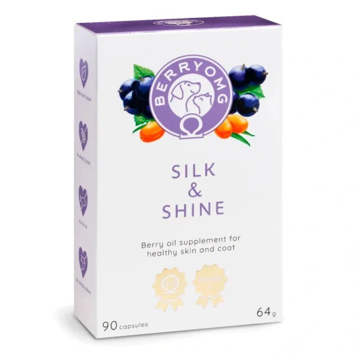 BERRYOMG Silk & Shine ravintolisä koirille ja kissoille 90 kaps
