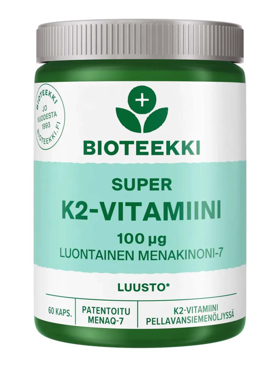 Bioteekki Super K2-Vitamiini (Menakinoni-7) 60 kaps