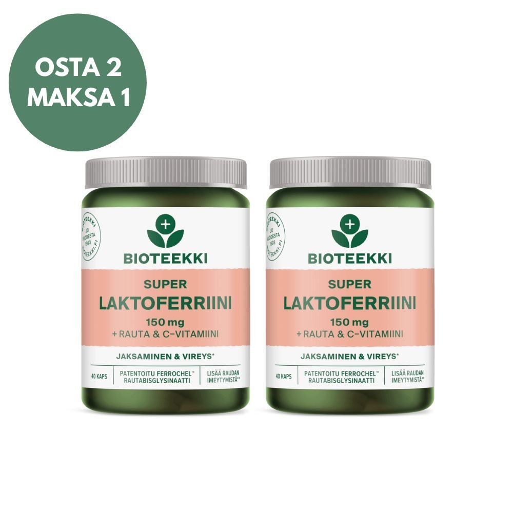 Bioteekki Super Laktoferriini + Rauta & C, OSTA 2 MAKSA 1
