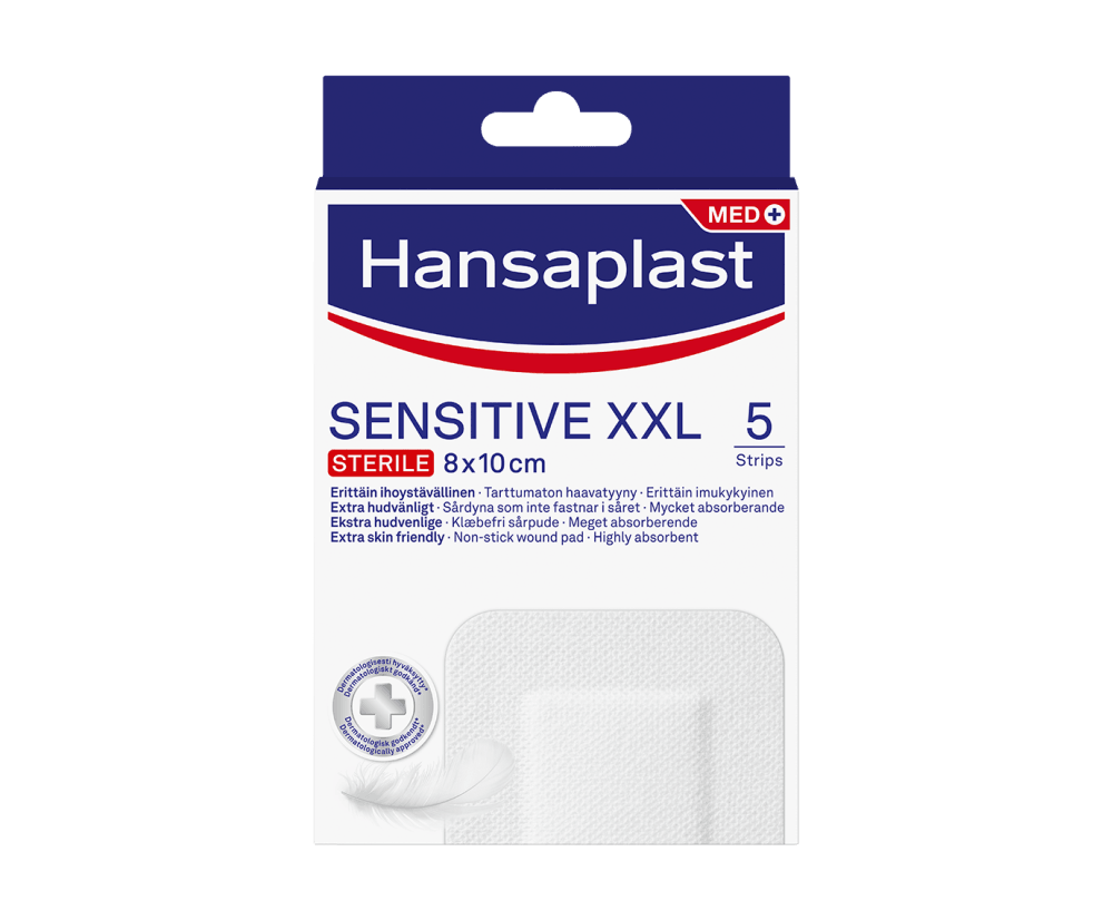 Hansaplast Sensitive XXL 8 X 10cm 5 kpl