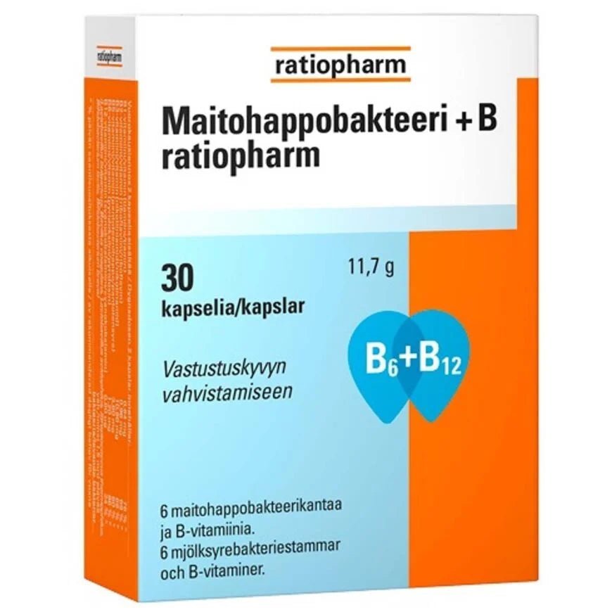 Maitohappobakteeri + B Ratiopharm kaps