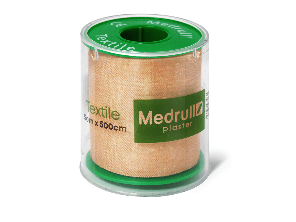 Medrull Textile Kiinnelaastari Beige 5cm x 500cm 1 kpl