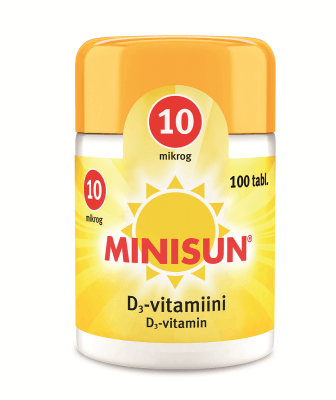 Minisun D-Vitamiini 10 mcg 100 tabl