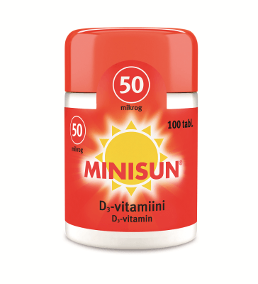 Minisun D-Vitamiini 50 mikrog purutabl