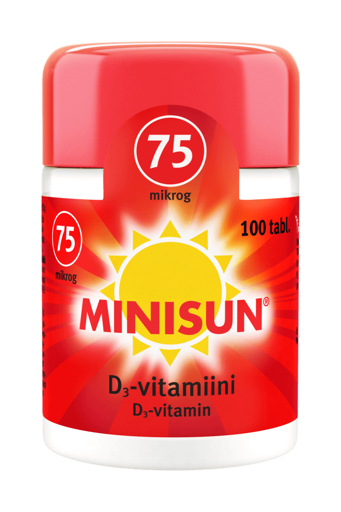 Minisun D-Vitamiini 75 mikrog tabl