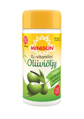 Minisun D-vitamiini Oliiviöljykapseli 50 mmcg 150 kaps