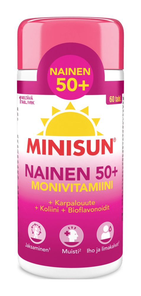 Minisun Monivitamiini Nainen 50+ 60 tablettia