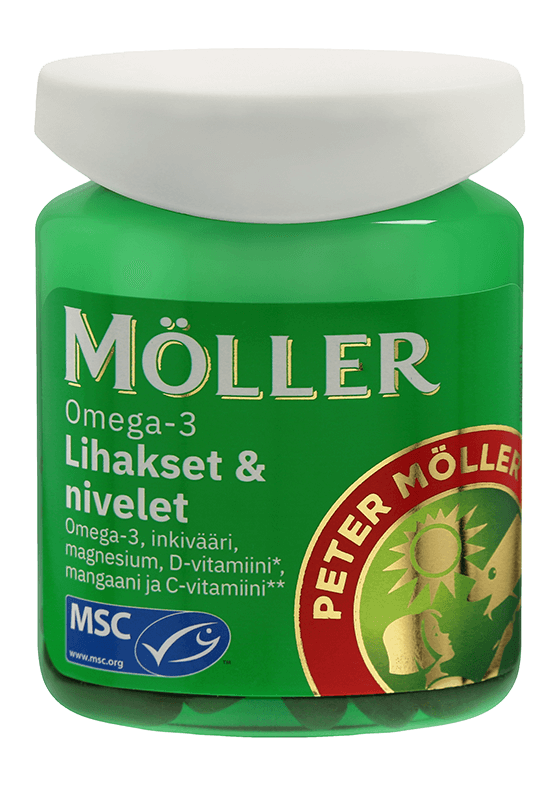 Möller Omega-3 Lihakset & Nivelet 60 kaps