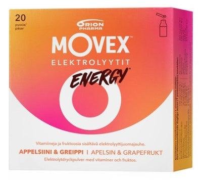 Movex Elektrolyyttijuomajauhe Energy 20 annospussia