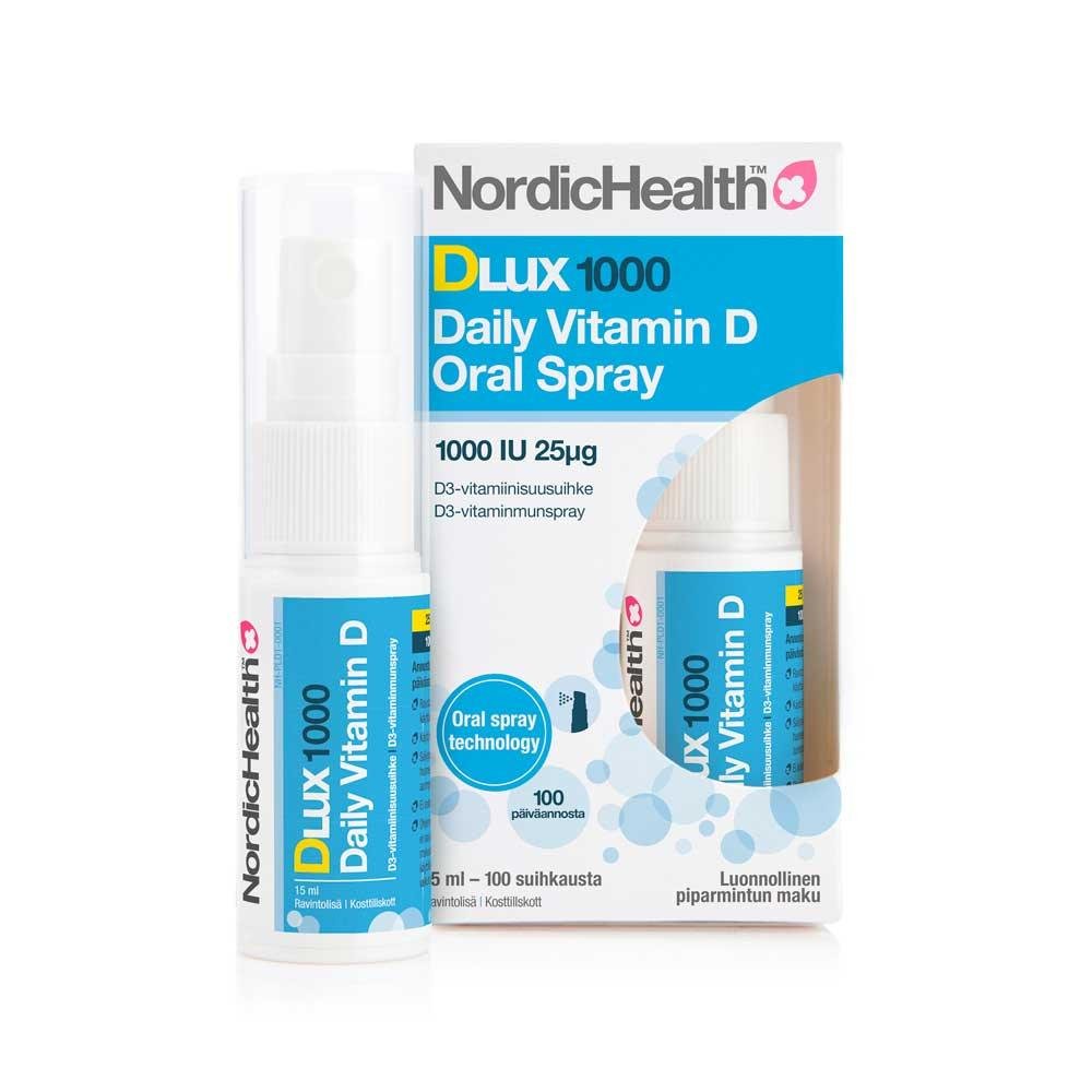 Nordic Health Dlux 1000 D3-Suihke 25 ug 15 ml