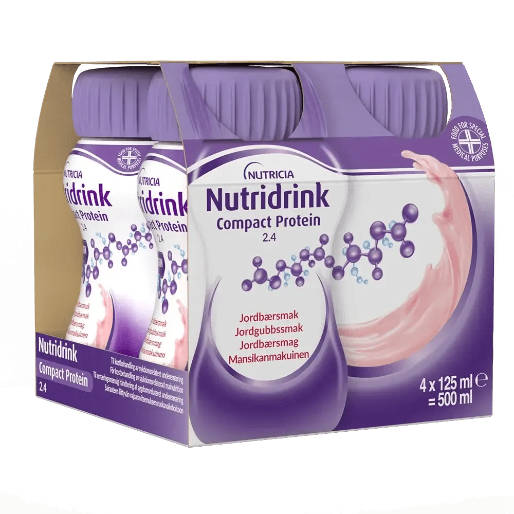 Nutridrink Compact Protein Mansikka - 24 x 125ml