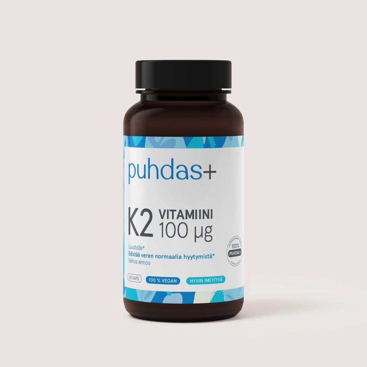 Puhdas+ Caps K2-Vitamiini 100 mikrog Kaps 60 kpl