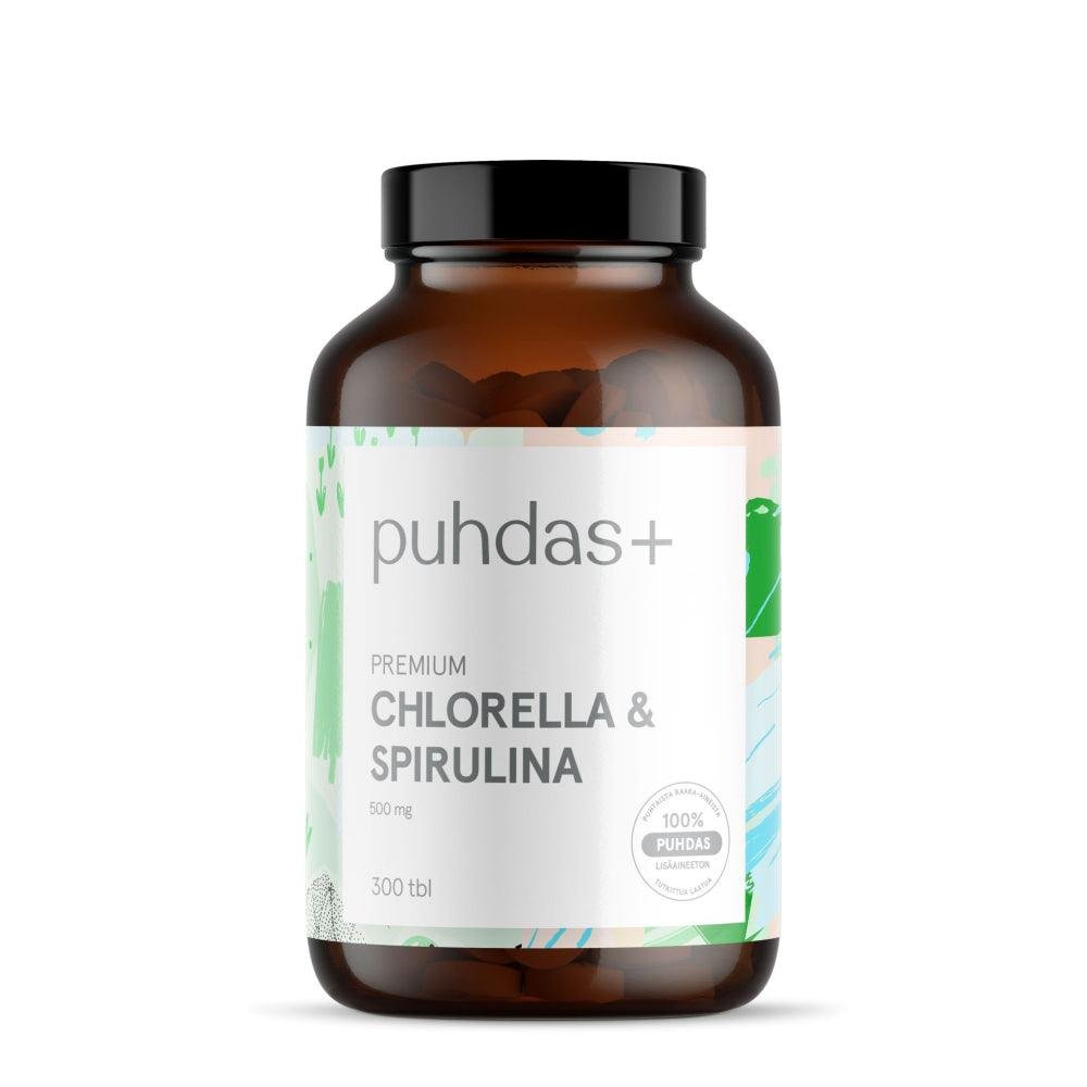 Puhdas+ Chlorella & Spirulina 500mg 300 tabl