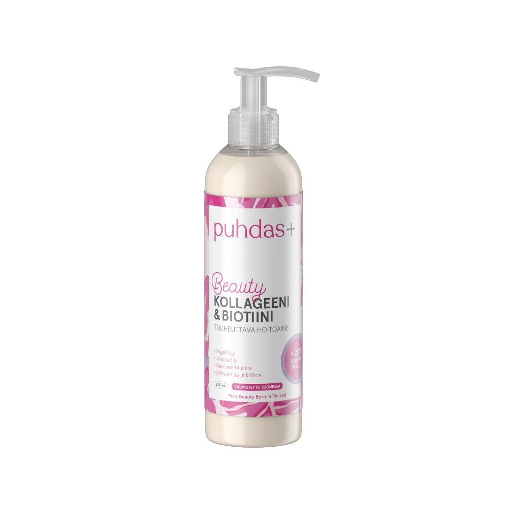 Puhdas+ Kollageeni & Biotiini Hoitoaine 240 ml