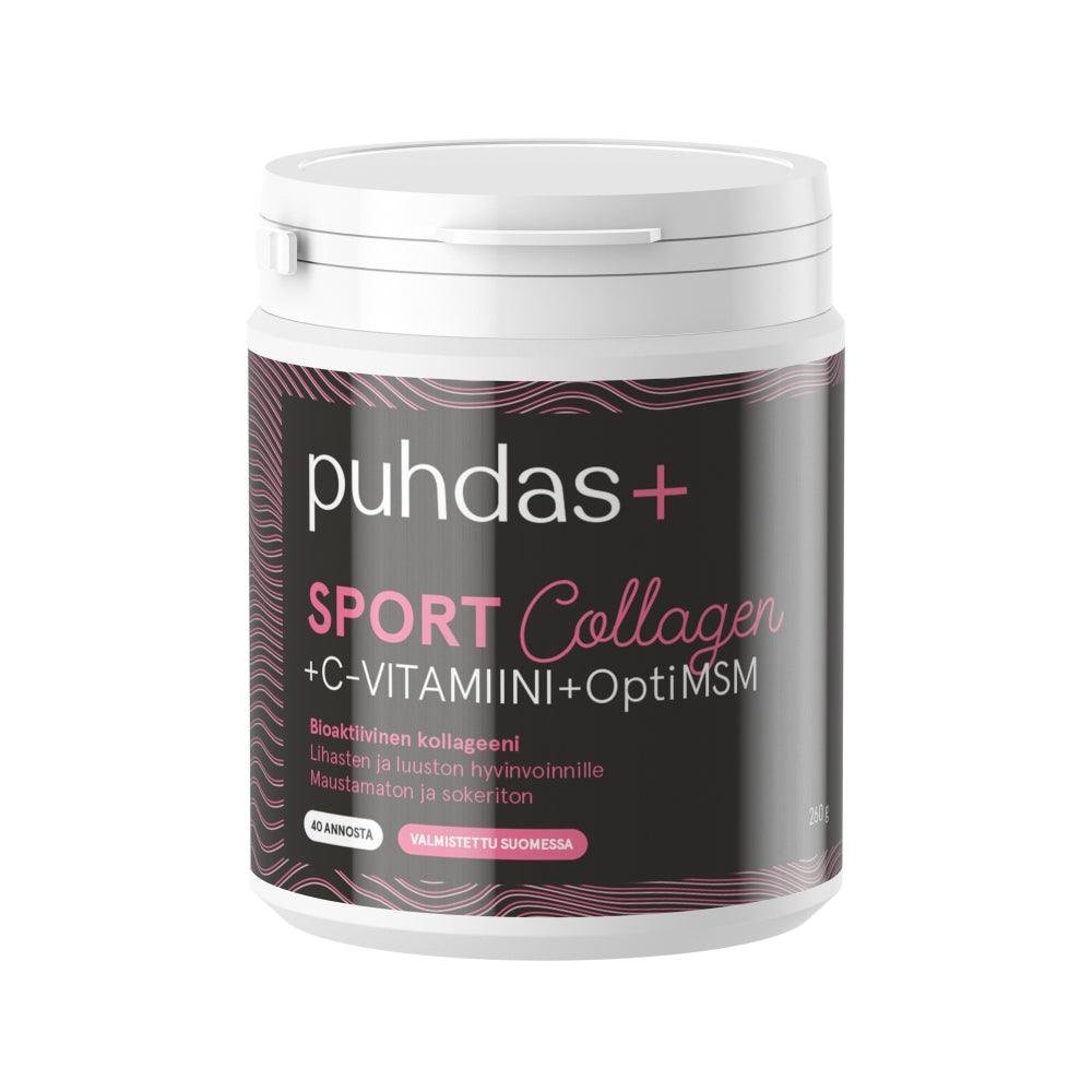 Puhdas+ Sport Collagen & C-Vitamiini & OptiMSM jauhe 260 g