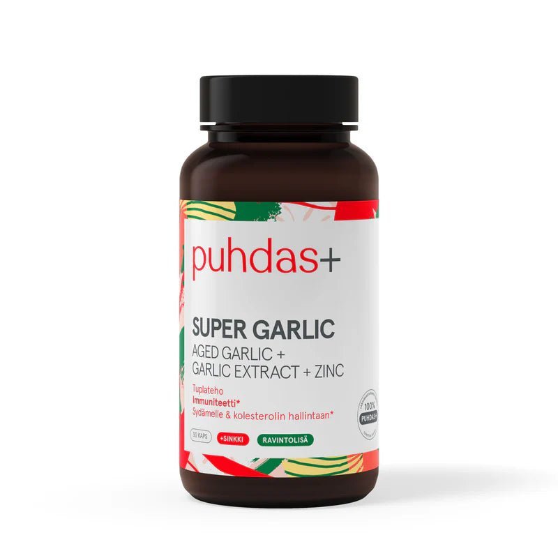 Puhdas+ Super Garlic, Valkosipuli (Aged Garlic + Garlic Extract + Zinc) kaps