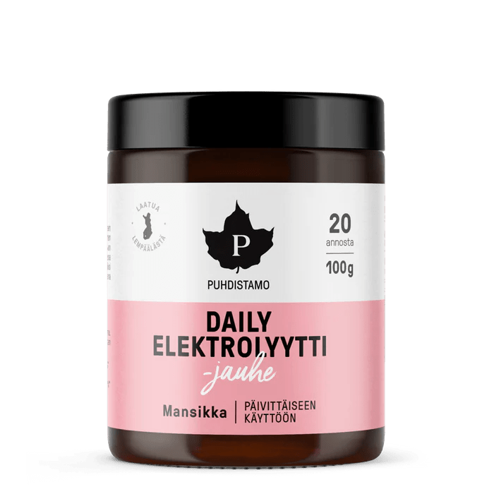 Puhdistamo Daily Elektrolyyttijauhe Mansikka g