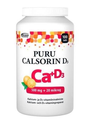 Puru Calsorin D3 500 mg + 20 mikrog purutabl
