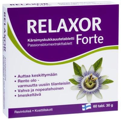 Relaxor Forte, Kärsimyskykkauutetabletti (Passiflora incarnata) 60 tabl