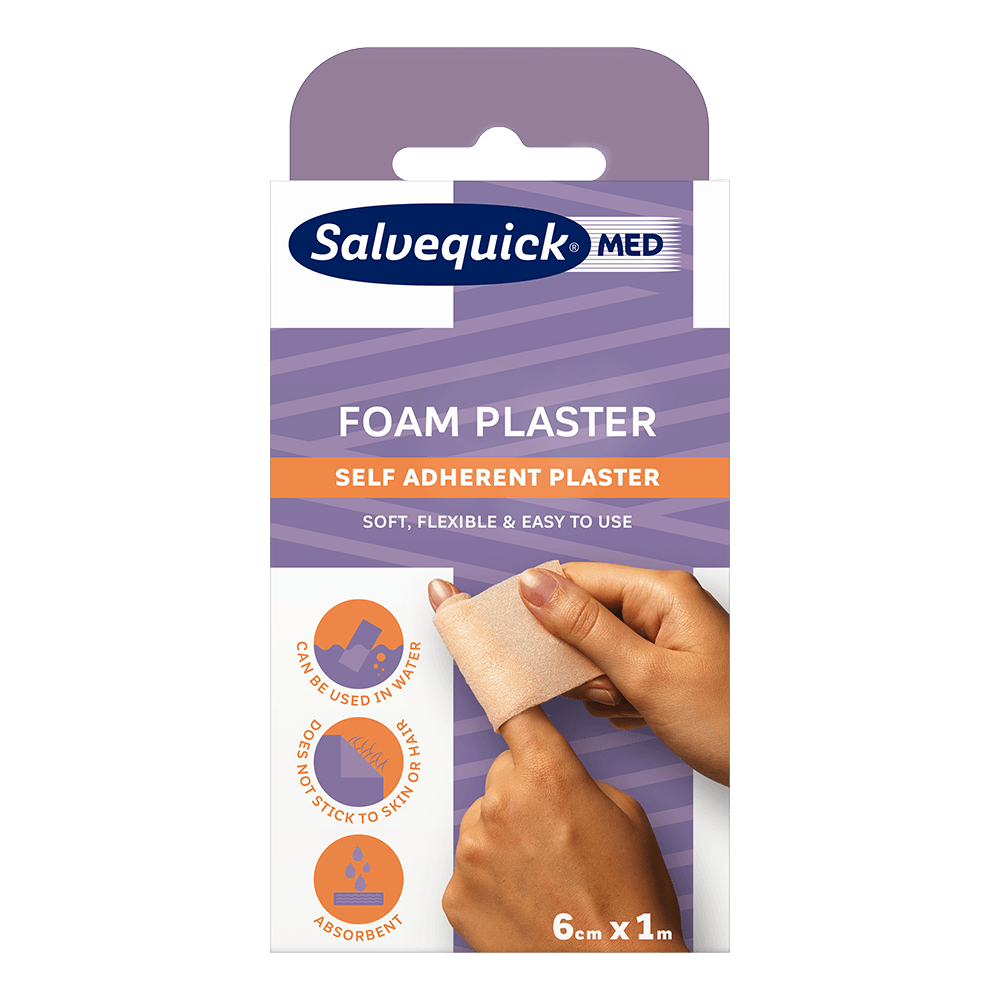 Salvequick Med 6cm x 1M Foam Plaster 1 kpl