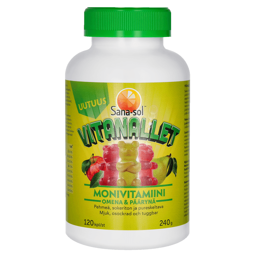 Sana-Sol Vitanallet Omena & Päärynä 120 kpl 120 kpl