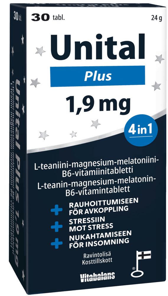 Unital Plus 1,9 mg - Melatoniini 30 tabl