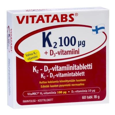 Vitatabs K2 100 mikrog + D3 60 tabl