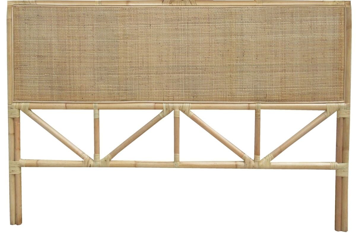 Punos sängynpääty 120 cm luonnonväri rottinki