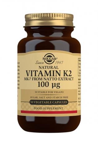 Solgar K2-vitamiini (MK-7) 100 µg 50 kaps 50 kaps