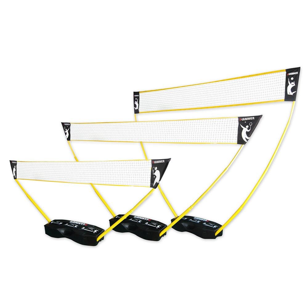 Hammer Sport 3-I-1 Set Lentopallo Sulkapallo, Tennis
