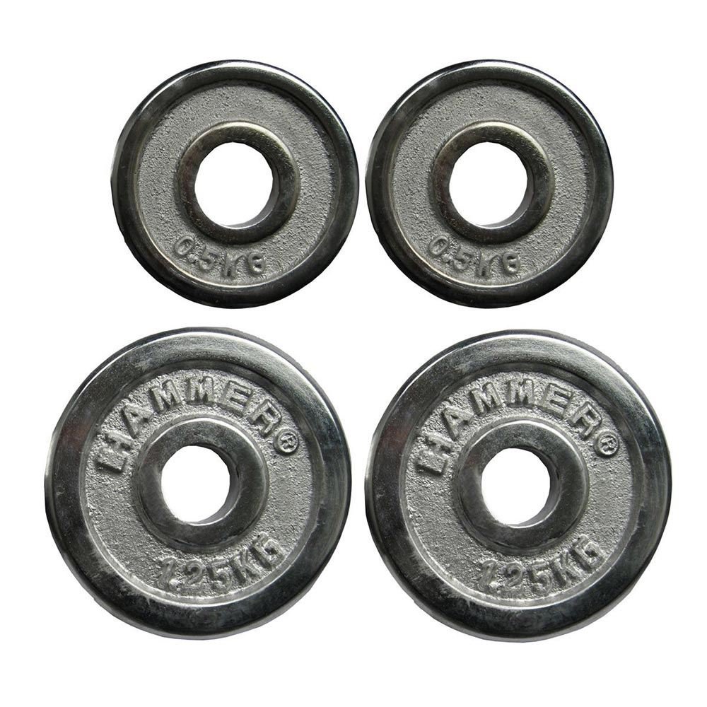 Hammer Sport Weight Disc Set - 2 X 05kg 2 X 125kg, Levypainot Rauta
