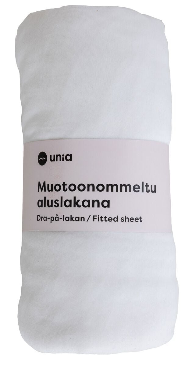 Unia Kuura baby muotoonommeltu aluslakana 60x120+20 cm valkoinen