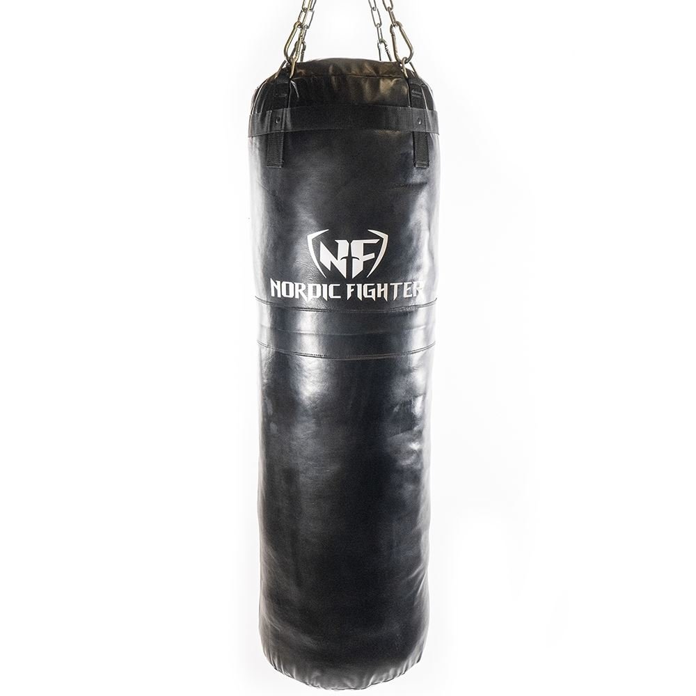 Nordic Fighter Heavy Bag, Täytetty, Aitoa Nahkaa, Nyrkkeilysäkki